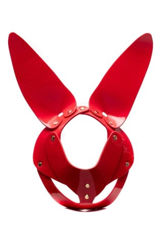 KINKY DIVA Bunny Mask Red - Maska Kroliczka z Ekoskory, Regulowana