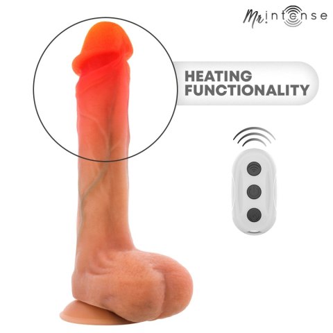 MR INTENSE Bradley - wibrator z funkcją grzania i pilotem 21 cm, silikon