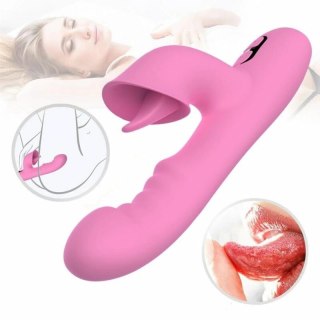 NALONE T-MAY Magic Stick rożowy - wibrator dwusilnikowy, 7 trybow