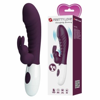 PRETTY LOVE Naughty Bunny 30-funkcyjny wibrator krolik fioletowy silikon