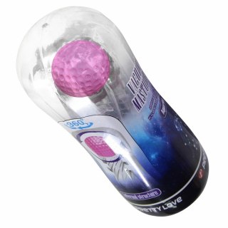 Pretty Love 360 Transparent - Teksturowany kubek intymny TPE, fioletowy