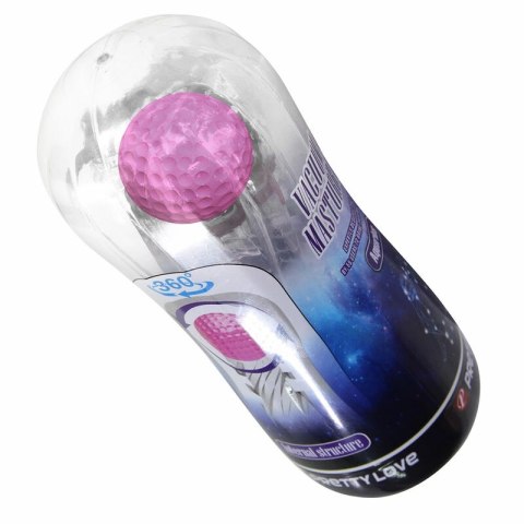 Pretty Love 360 Transparent - Teksturowany kubek intymny TPE, fioletowy
