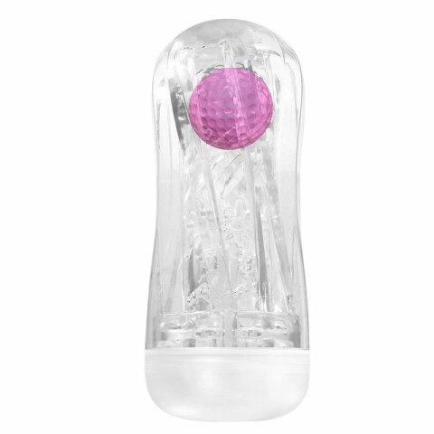 Pretty Love 360 Transparent - Teksturowany kubek intymny TPE, fioletowy
