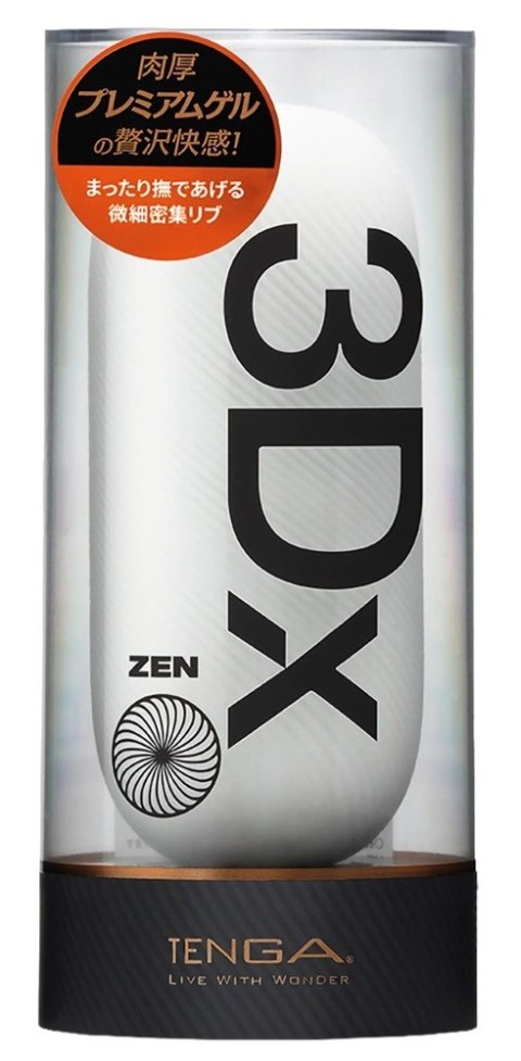 Tenga 3Dx Zen - innowacyjna maszyna intymna z teksturą 3D, 14,5 cm