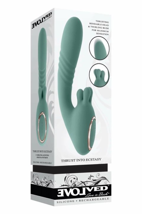 EVOLVED THRUST INTO ECSTASY maszyna intymna z funkcją ruchu i rotacji 21 cm