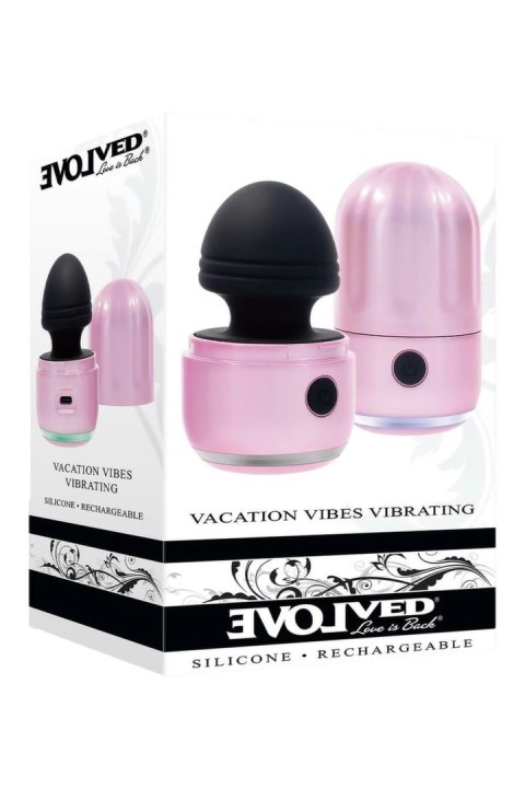 EVOLVED VACATION VIBES VIBRATING rożowy mini masażer USB-C wodoodporny