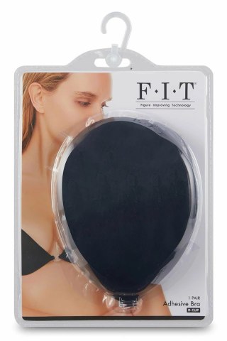 FIT CLOTH Samoprzylepny Biustonosz Silikonowy Czarny Cup C Wielorazowy