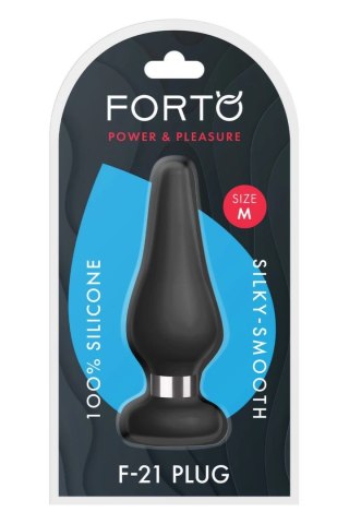 FORTO F-21 TEAR DROP Medium Czarny silikonowy z pierścieniem stalowym