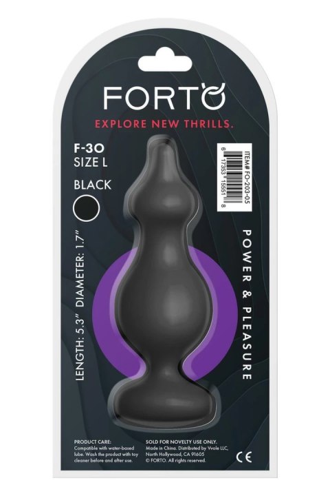 FORTO F-30 POINTER Large Black silikonowy model z kulkami 100% Premium