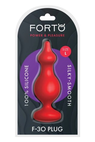 FORTO F-30 POINTER Large Red silikonowy model z koralikami 100% Premium