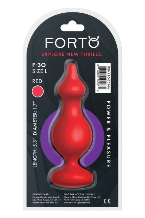 FORTO F-30 POINTER Large Red silikonowy model z koralikami 100% Premium