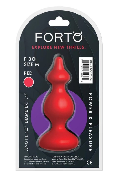 FORTO F-30 POINTER Medium Red silikonowy model z koralikami