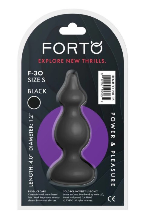 FORTO F-30 POINTER Small Black silikonowy model z koralikami