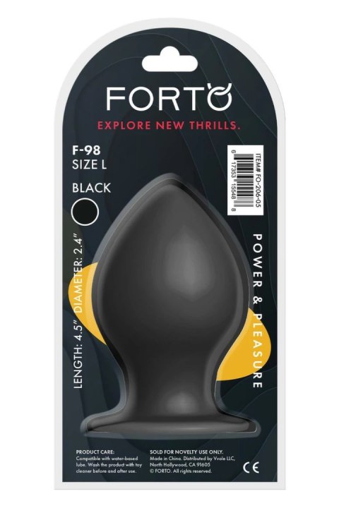 FORTO F-98 Cone Large Black silikonowy model z przyssawką XL
