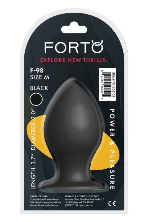 FORTO F-98 Cone Medium Black silikonowy stożek z przyssawką