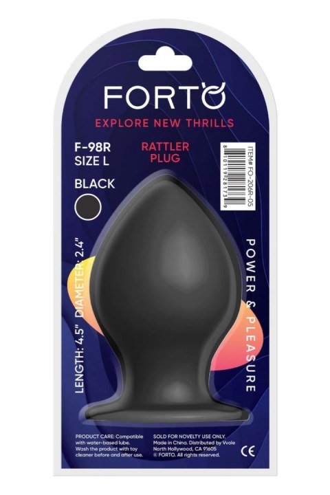 FORTO F-98R Rattler Cone Large Black silikonowy stożek z przyssawką