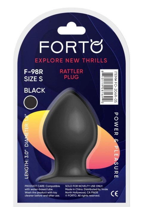 FORTO F-98R Rattler Cone Small Black silikonowy stożek z kulką