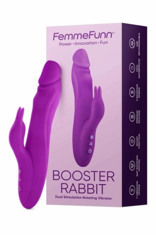 FemmeFunn Booster Rabbit Purple - wibrator rotacyjny, 7 trybow, silikon