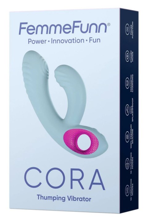 FemmeFunn Cora Light Blue - wibrator punktowy, 10 trybow, silikon