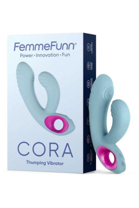 FemmeFunn Cora Light Blue - wibrator punktowy, 10 trybow, silikon