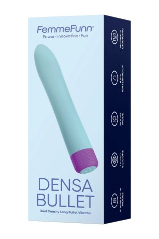 FemmeFunn Densa Bullet Light Blue - wibrujący masażer silikonowy 19,3 cm