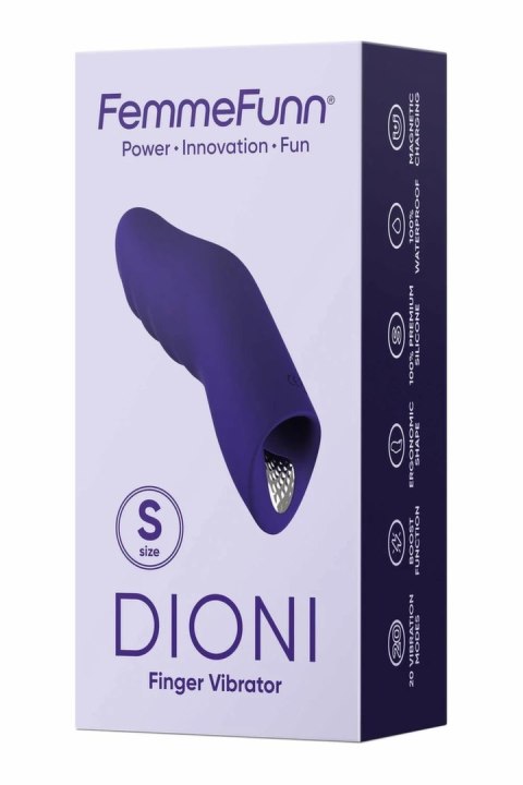 FemmeFunn Dioni Small Dark Purple - ergonomiczny wibrator na palec