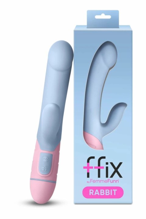 FemmeFunn FFIX Rabbit Light Blue - masażer intymny, 20 trybow, wodoodporny