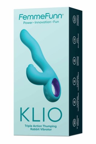 FemmeFunn Klio Turquoise - trojfunkcyjny masażer z systemem SoftFeel™
