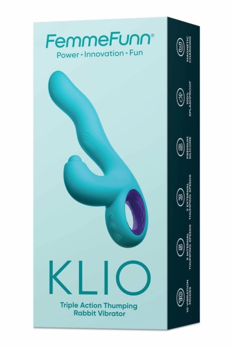 FemmeFunn Klio Turquoise - trojfunkcyjny masażer z systemem SoftFeel™