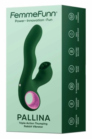 FemmeFunn Pallina Dark Green - zaawansowany masażer kulkowy, 11 trybow