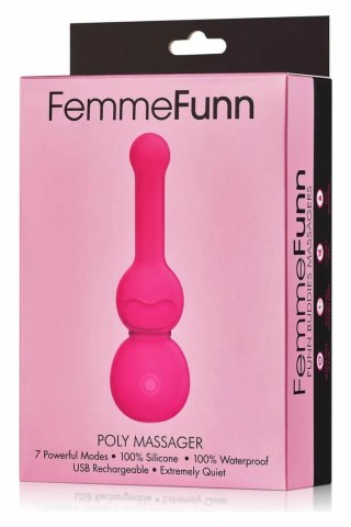 FemmeFunn Poly Massager Pink - kompaktowy masażer silikonowy 7 trybow