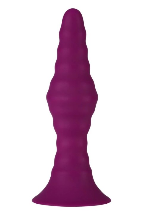 FemmeFunn Pyra Large Dark Fuchsia - wibrująca zatyczka z pilotem, silikon