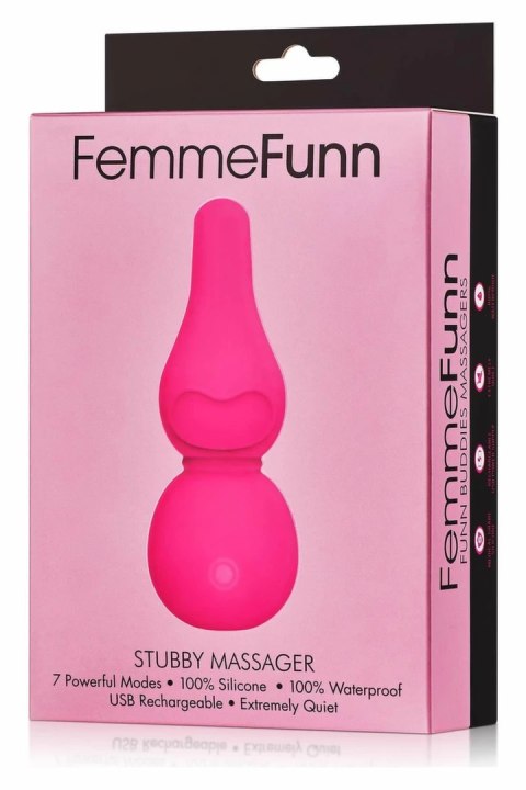 FemmeFunn Stubby Massager Pink - kompaktowy masażer 7 trybow, wodoodporny