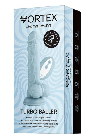 FemmeFunn Turbo Baller 2.0 Light Blue - bezprzewodowy system wibracyjny 360°