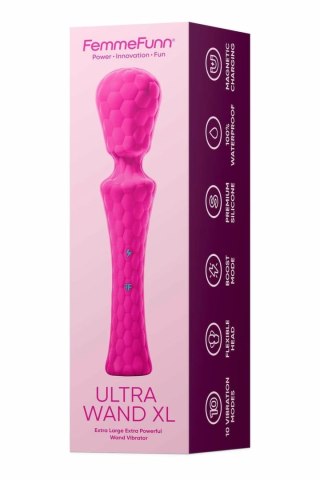 FemmeFunn Ultra Wand XL Pink - duży masażer osobisty, 10 trybow