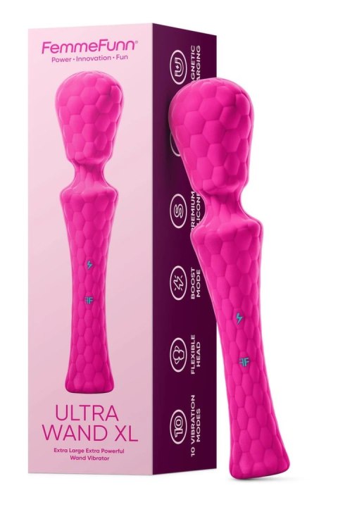 FemmeFunn Ultra Wand XL Pink - duży masażer osobisty, 10 trybow