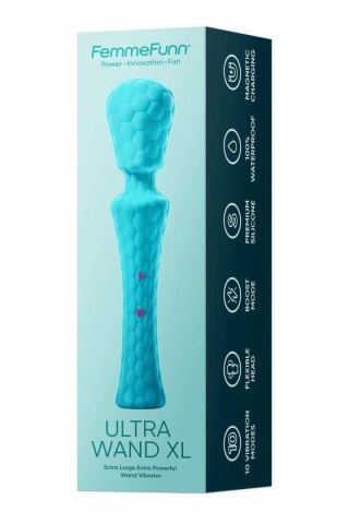 FemmeFunn Ultra Wand XL Turquoise - duży masażer osobisty, 10 trybow