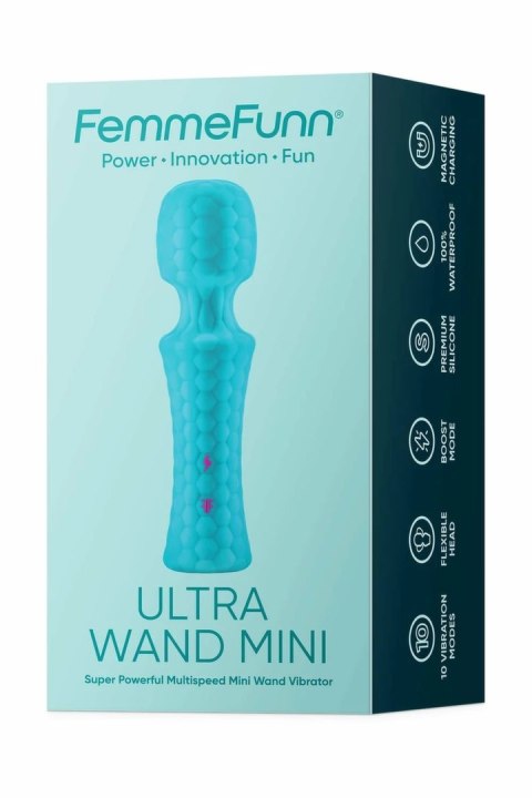 FemmeFunn Ultra Wand Mini Turquoise - kompaktowy masażer 10 trybow