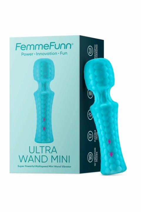 FemmeFunn Ultra Wand Mini Turquoise - kompaktowy masażer 10 trybow
