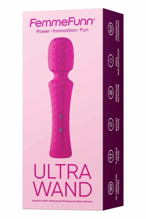 FemmeFunn Ultra Wand Pink - wielofunkcyjny masażer wodoodporny 10 trybow