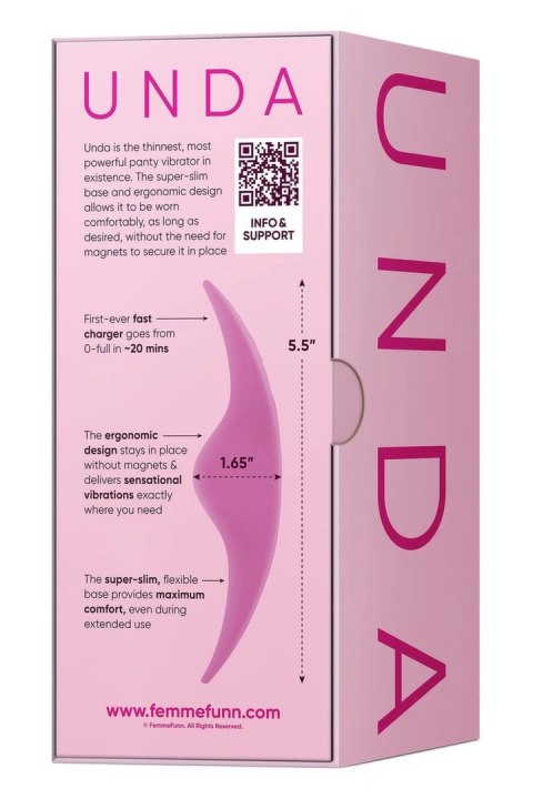 FemmeFunn Unda Pink - dyskretna maszyna intymna z pilotem, wodoodporna