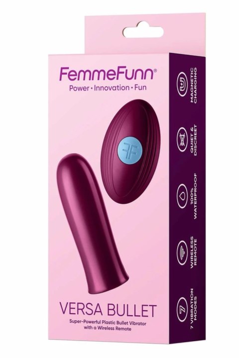 FemmeFunn Versa Bullet Dark Fuchsia - bezprzewodowy system wibrujący z pilotem