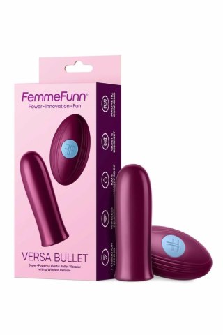 FemmeFunn Versa Bullet Dark Fuchsia - bezprzewodowy system wibrujący z pilotem