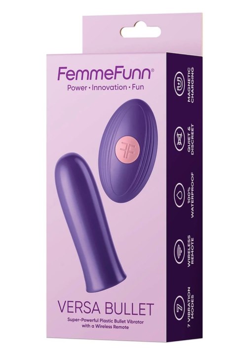 FemmeFunn Versa Bullet Dark Purple - bezprzewodowy system wibracyjny z pilotem