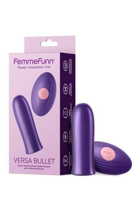 FemmeFunn Versa Bullet Dark Purple - bezprzewodowy system wibracyjny z pilotem