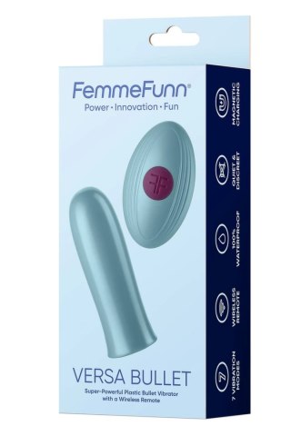 FemmeFunn Versa Bullet Light Blue - bezprzewodowy system wibracyjny z pilotem