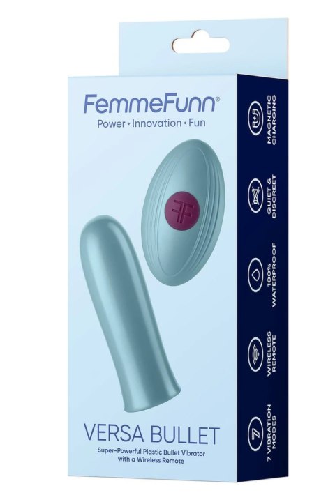 FemmeFunn Versa Bullet Light Blue - bezprzewodowy system wibracyjny z pilotem