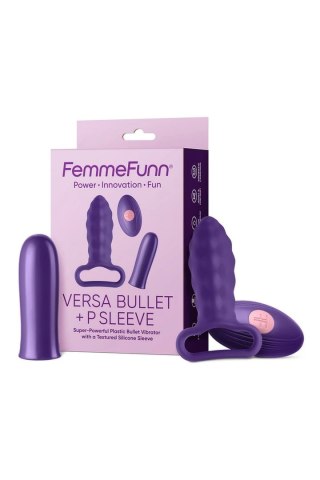 FemmeFunn Versa Bullet z nakładką P, fioletowy, wodoodporny