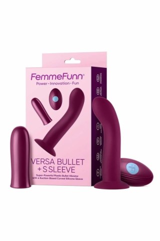 FemmeFunn Versa Bullet z nakładką S, fuksja, pilot, wodoodporny