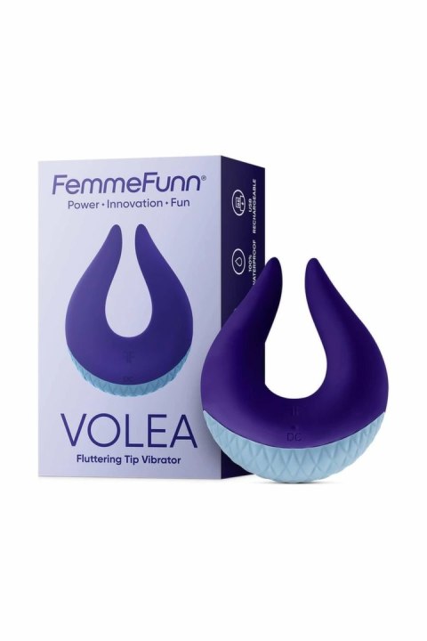 FemmeFunn Volea Dark Purple/Lt Blue - wibrujący masażer punktowy, 10 trybow